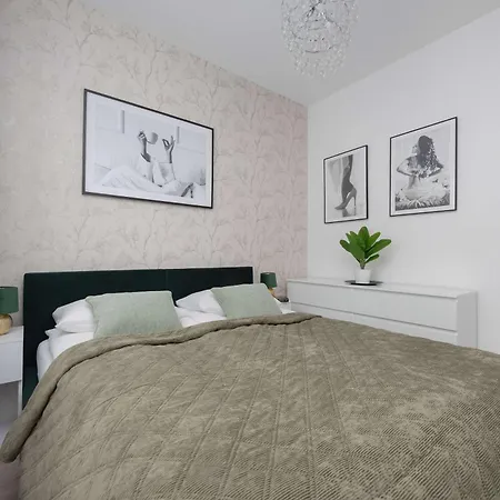 Blue In With Desk For Remote Work And Parking By Renters Apartment Warsaw