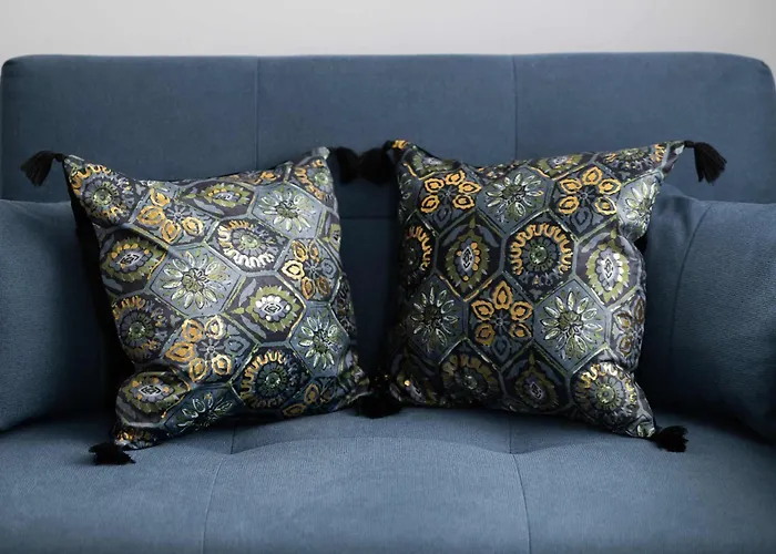 Apartment Blue In With Desk For Remote Work And Parking By Renters